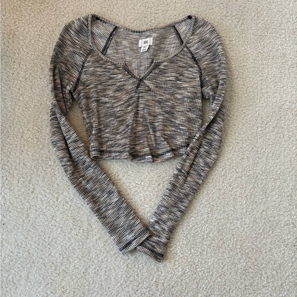 BDG Black and Brown Crop Top